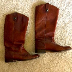 Brown Frye riding boots!